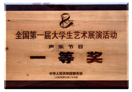 2005年“全国第一届大学生艺术展演活动一等奖”